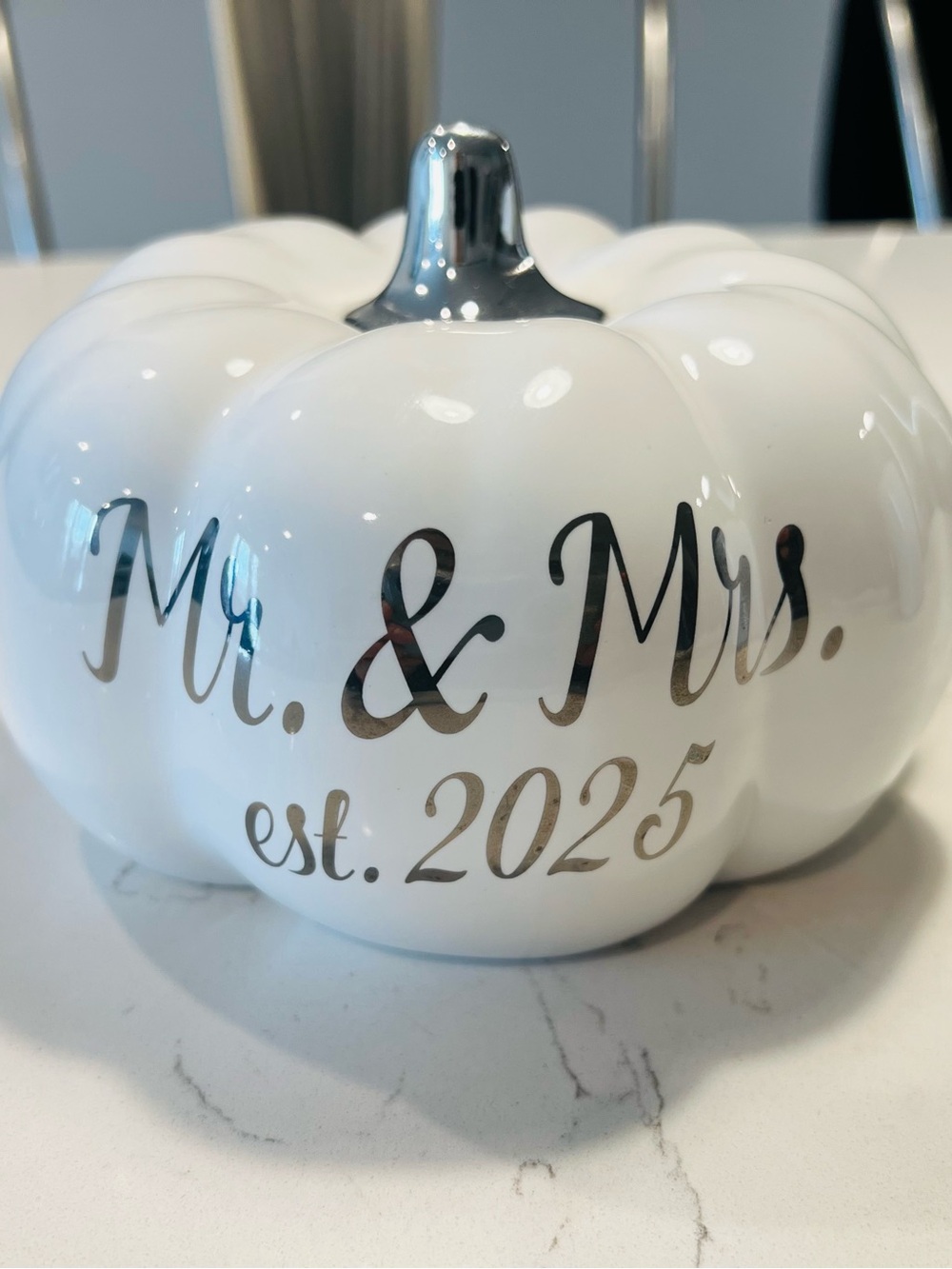 Mr. & Mrs. Ceramic Pumpkin